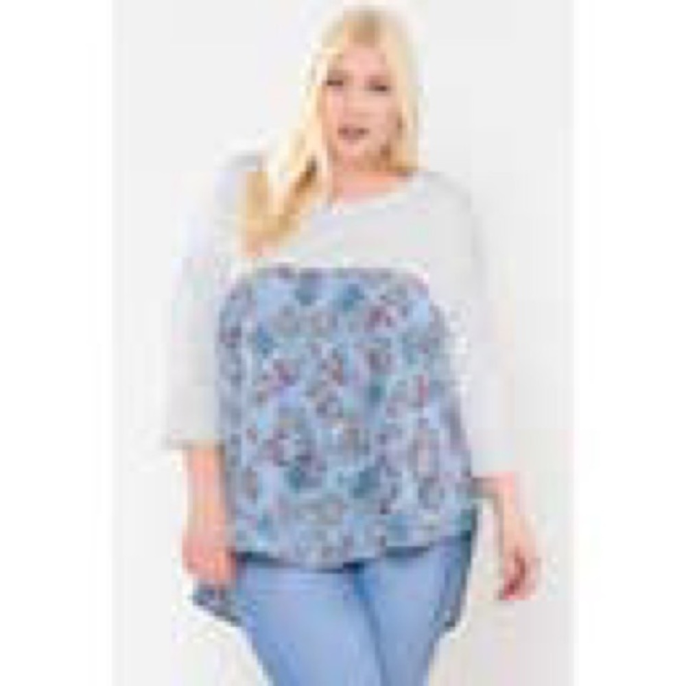 Plus size floral top